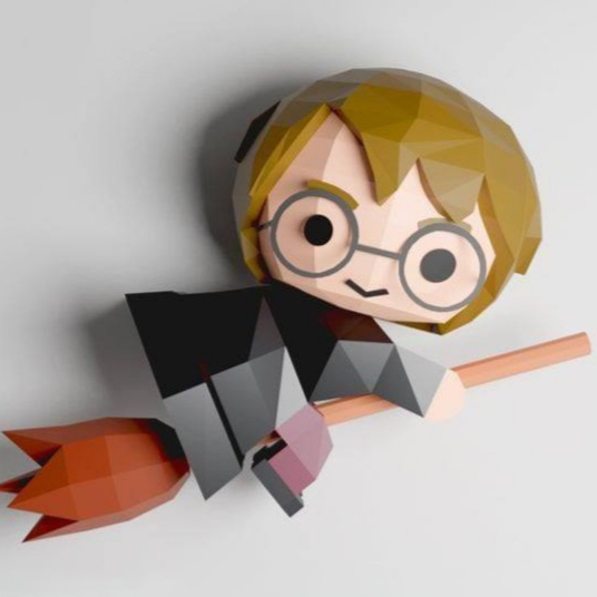 Harry Potter volando escoba